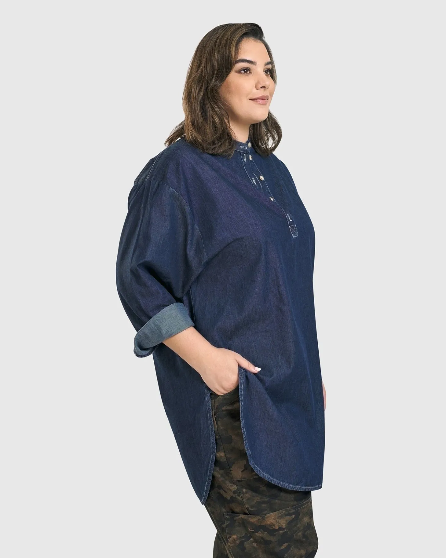 Daniella Tunic Top, Denim