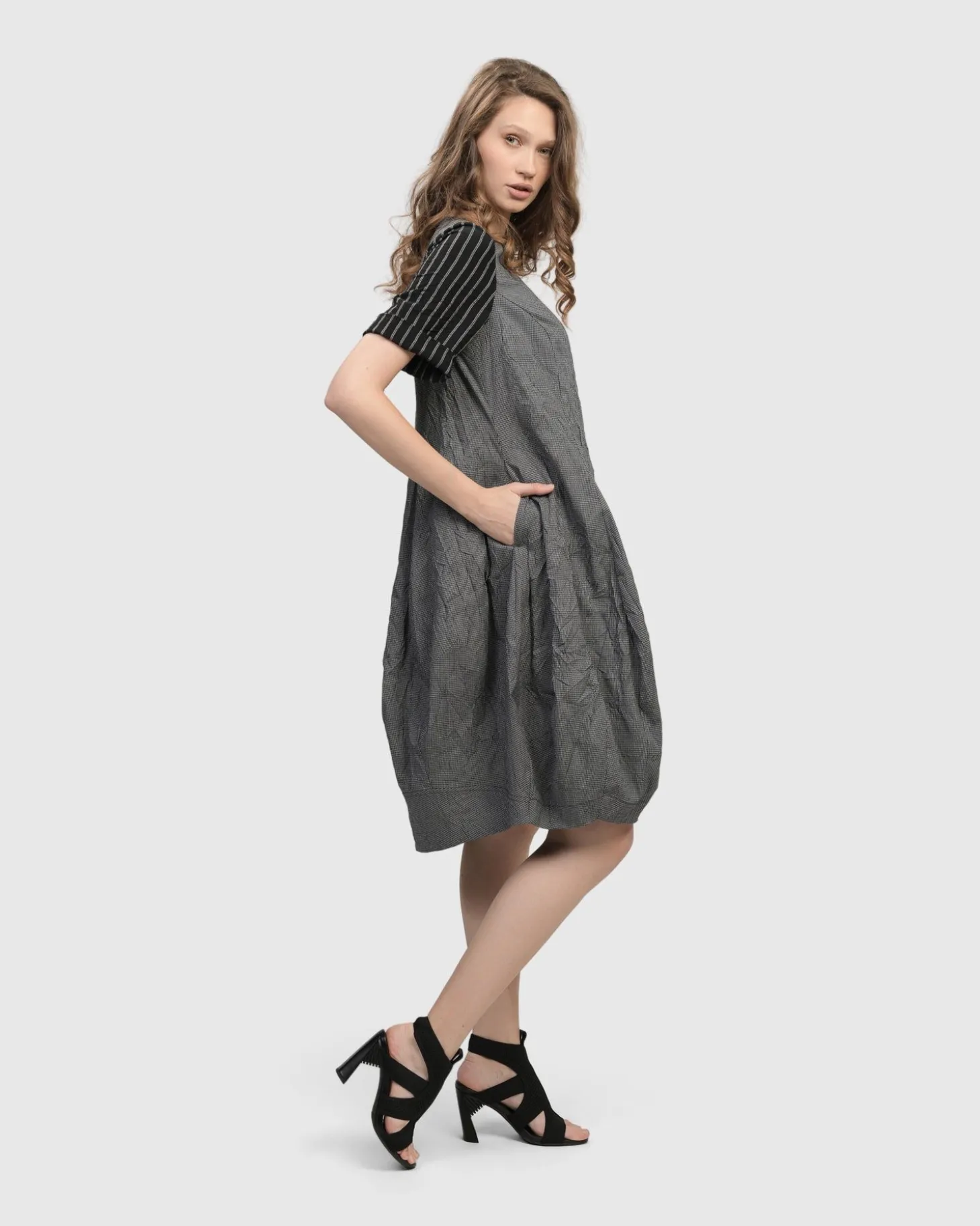 Demeter Relaxed Cocoon Dress, Mix