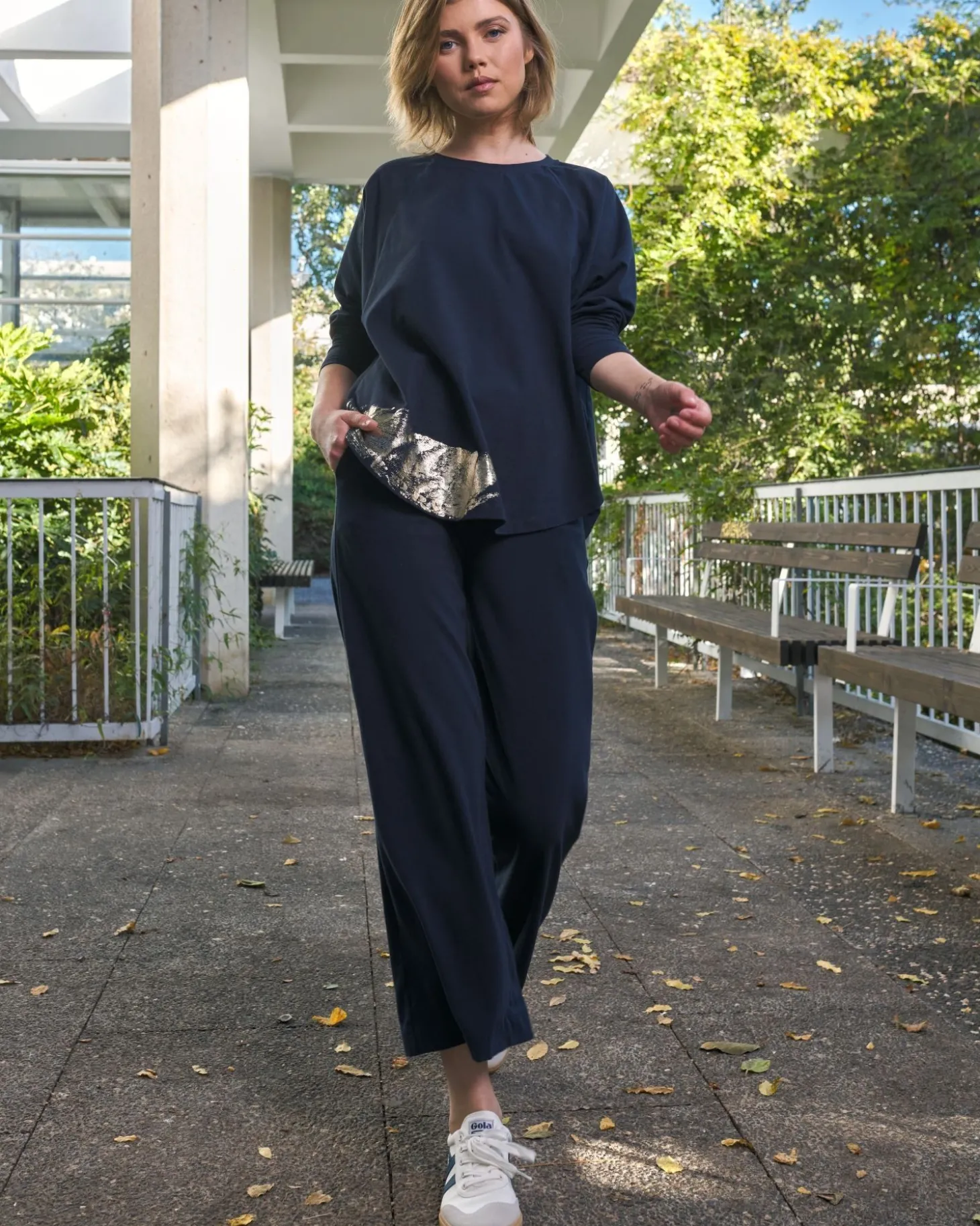 Denver Cropped Pants, Navy