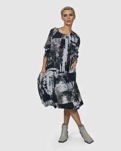 Digi A-Line Dress, Marble