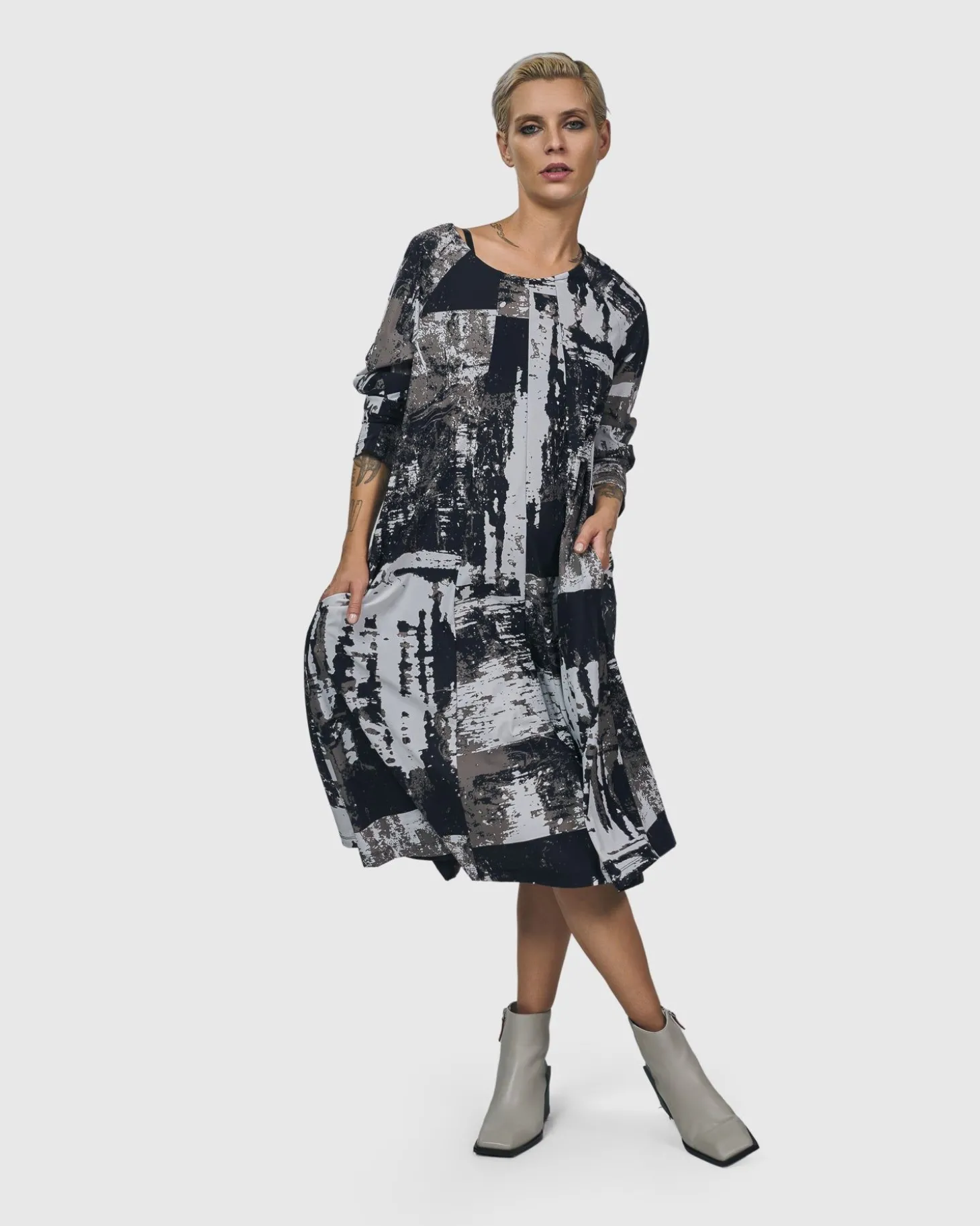 Digi A-Line Dress, Marble