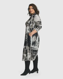 Digi Cocoon Dress, Marble