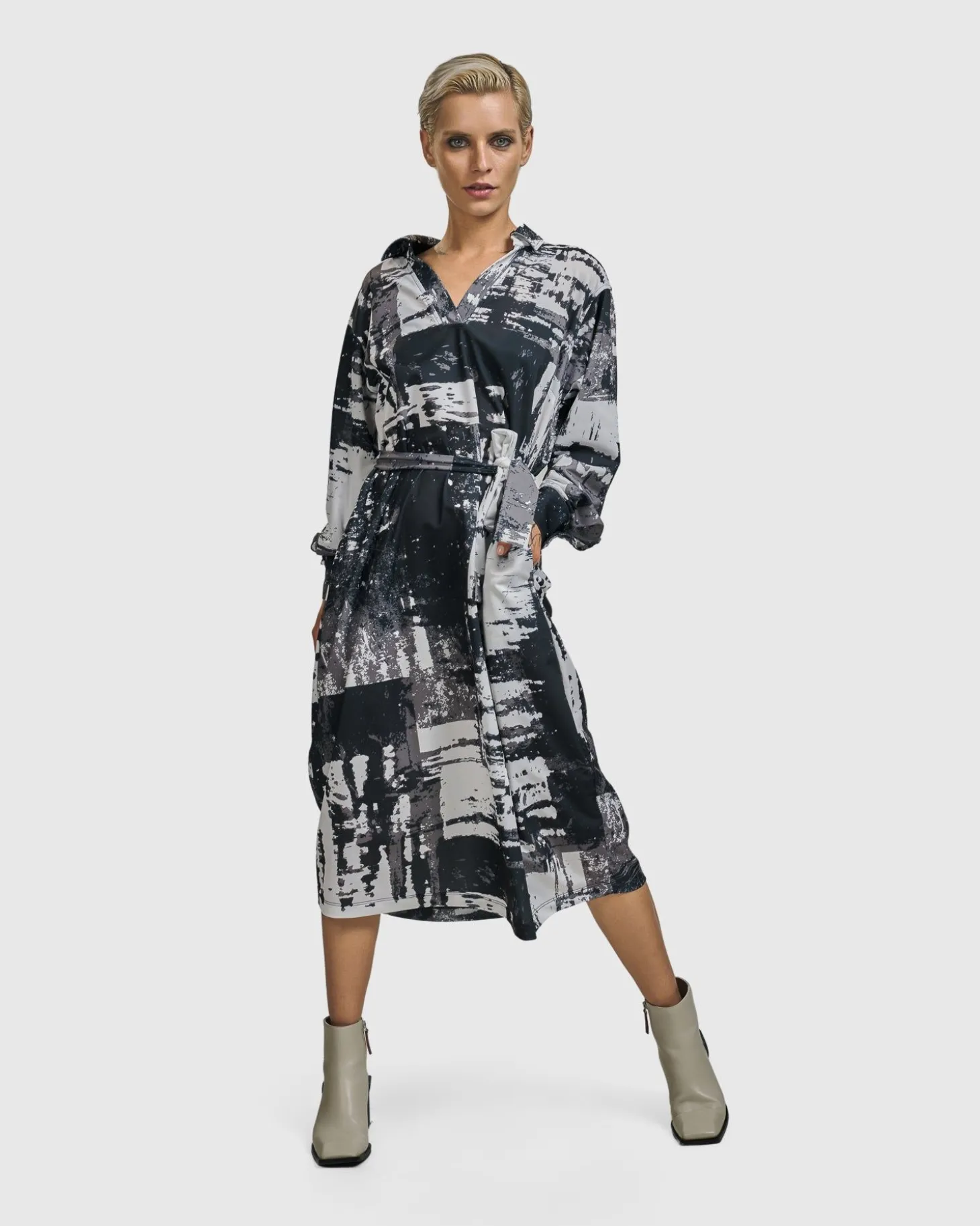 Digi Midi Dress, Marble