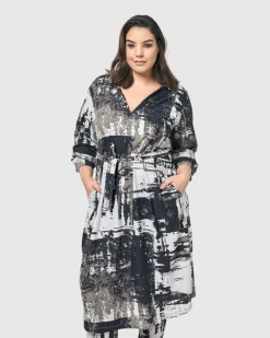 Digi Midi Dress, Marble