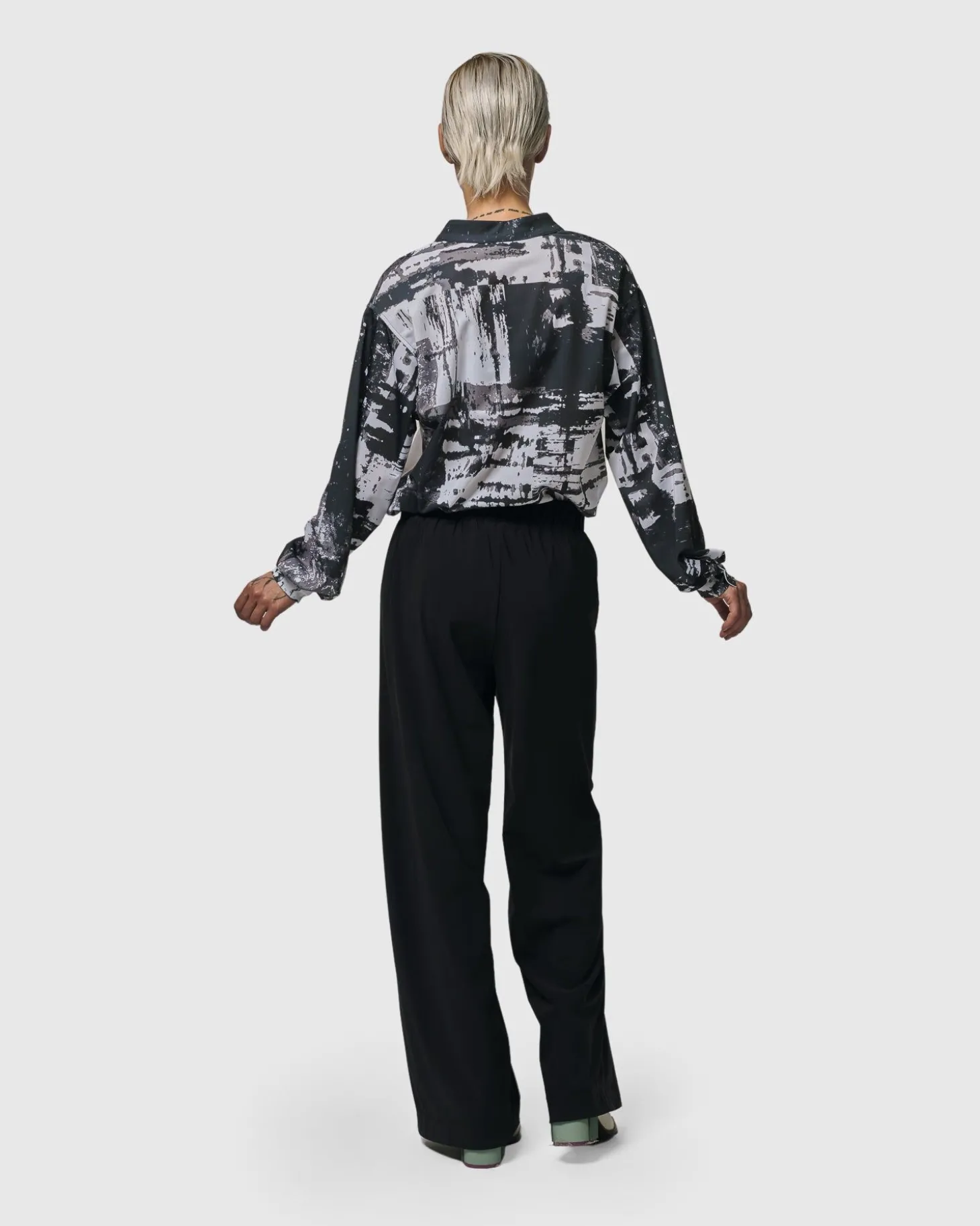 Digi V-Neck Pullover Top, Marble