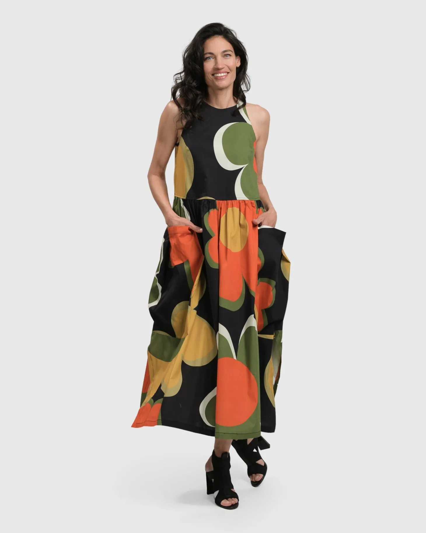Dina Sleeveless Maxi Dress, Floral