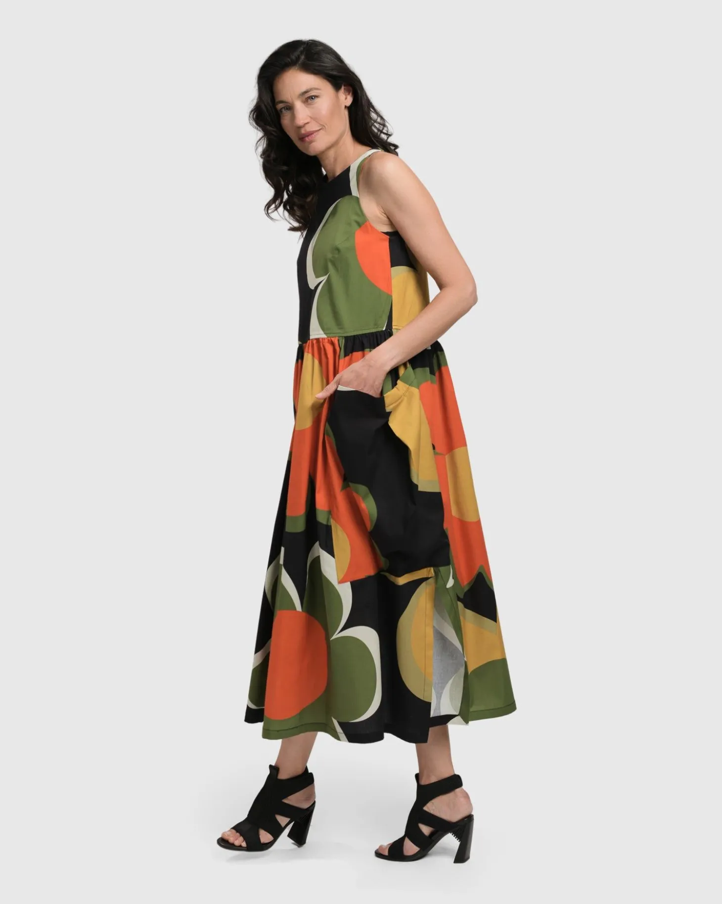 Dina Sleeveless Maxi Dress, Floral