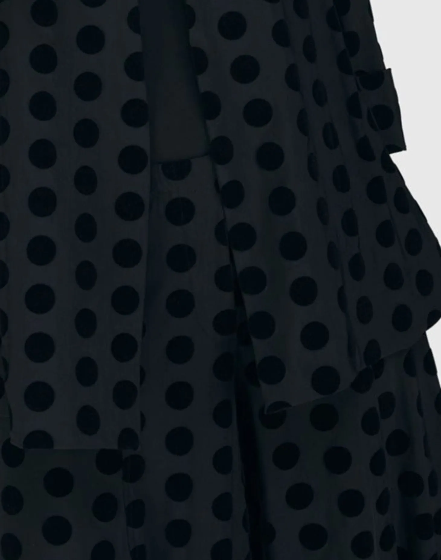 Dot Flocked Punto Pants, Black