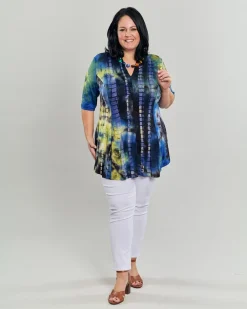 Dreamy V-Neck Top, Tie Dye