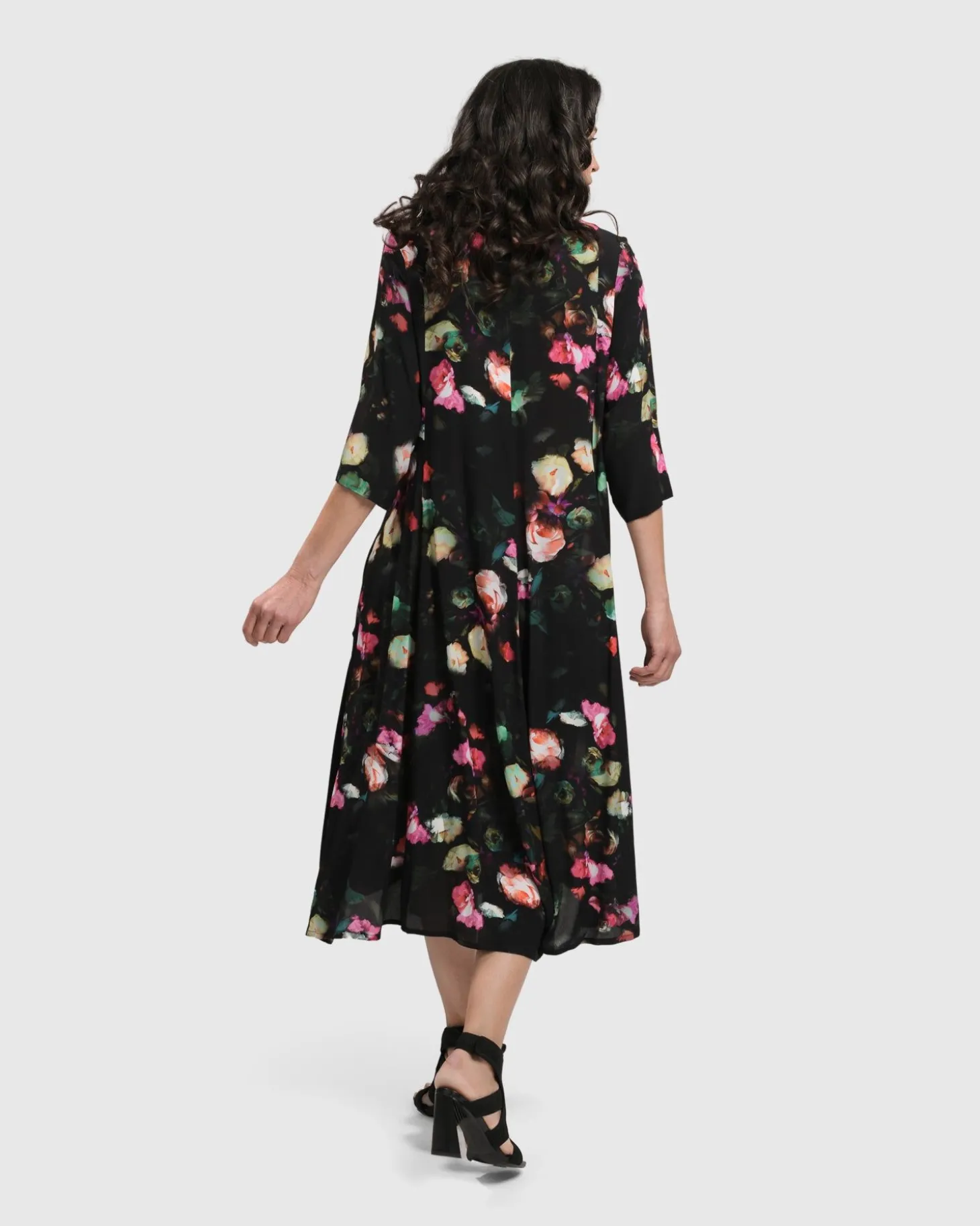 Drinks-On-Me Maxi Shirt Dress, Floral