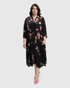 Drinks-On-Me Maxi Shirt Dress, Floral