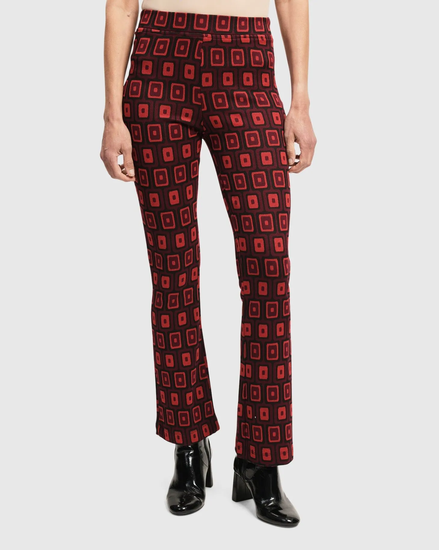Dynamite Days Bell Bottom Pants, Red