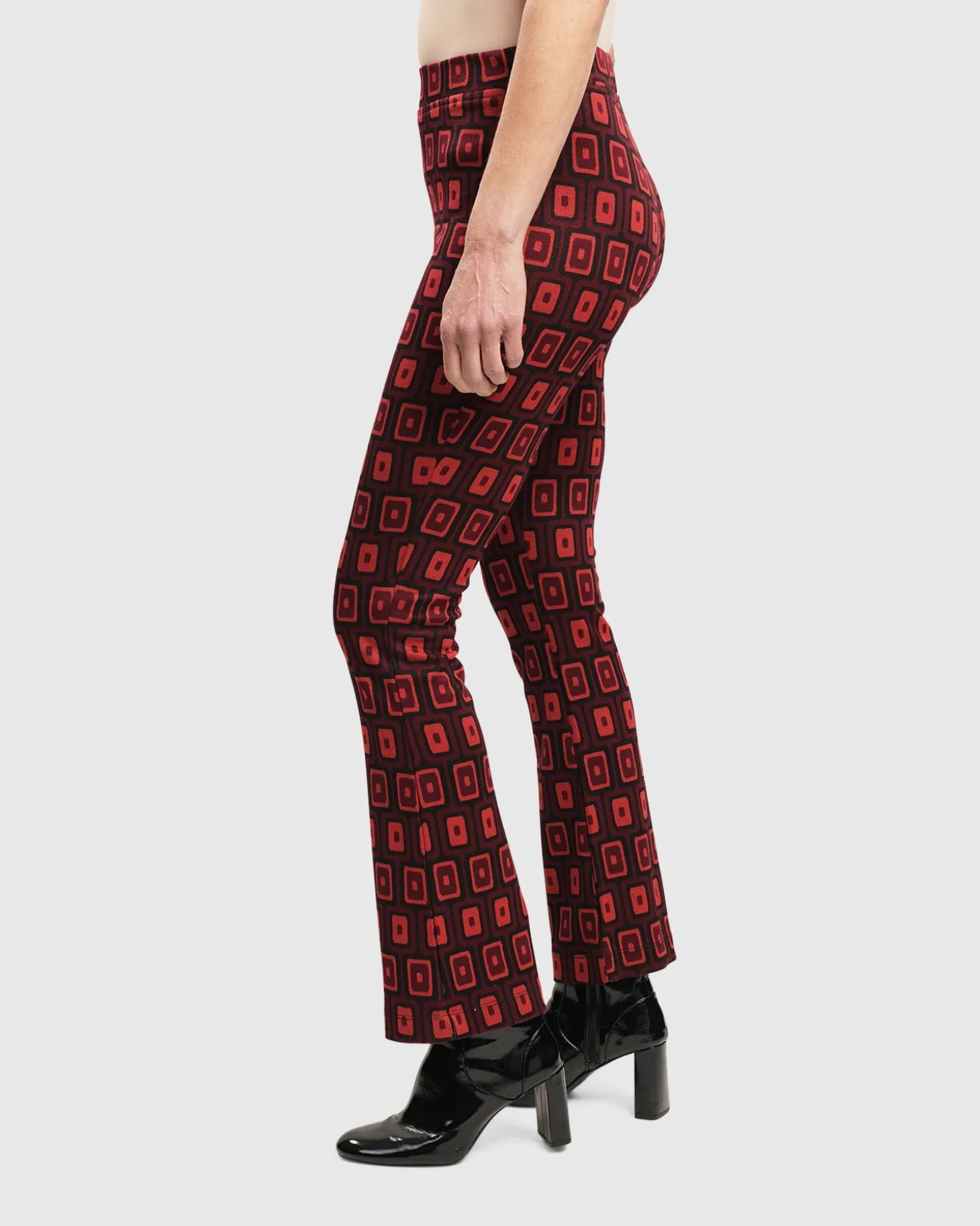 Dynamite Days Bell Bottom Pants, Red