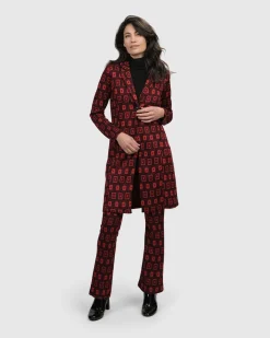 Dynamite Days Bell Bottom Pants, Red