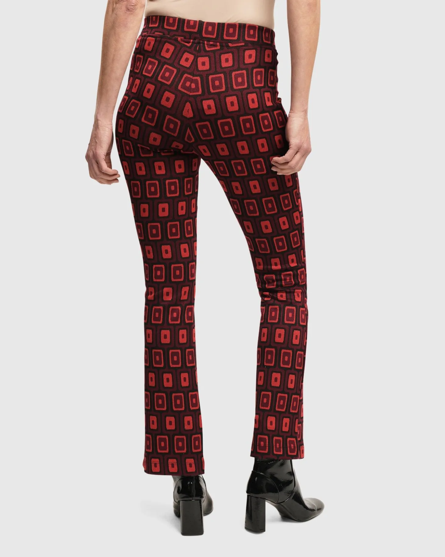 Dynamite Days Bell Bottom Pants, Red