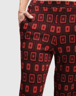 Dynamite Days Bell Bottom Pants, Red