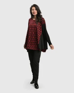 Dynamite Days Swing Tunic Top, Red