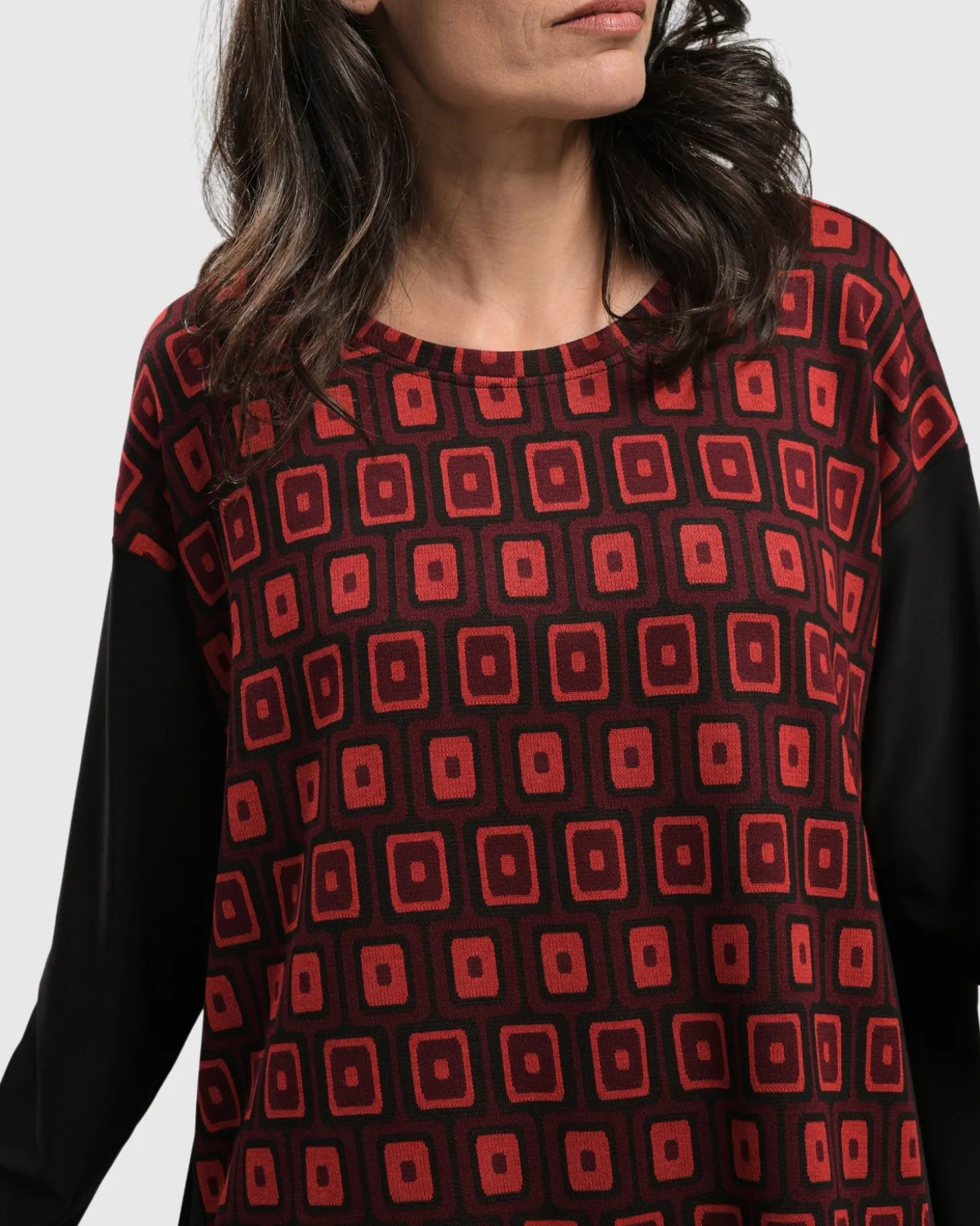 Dynamite Days Swing Tunic Top, Red