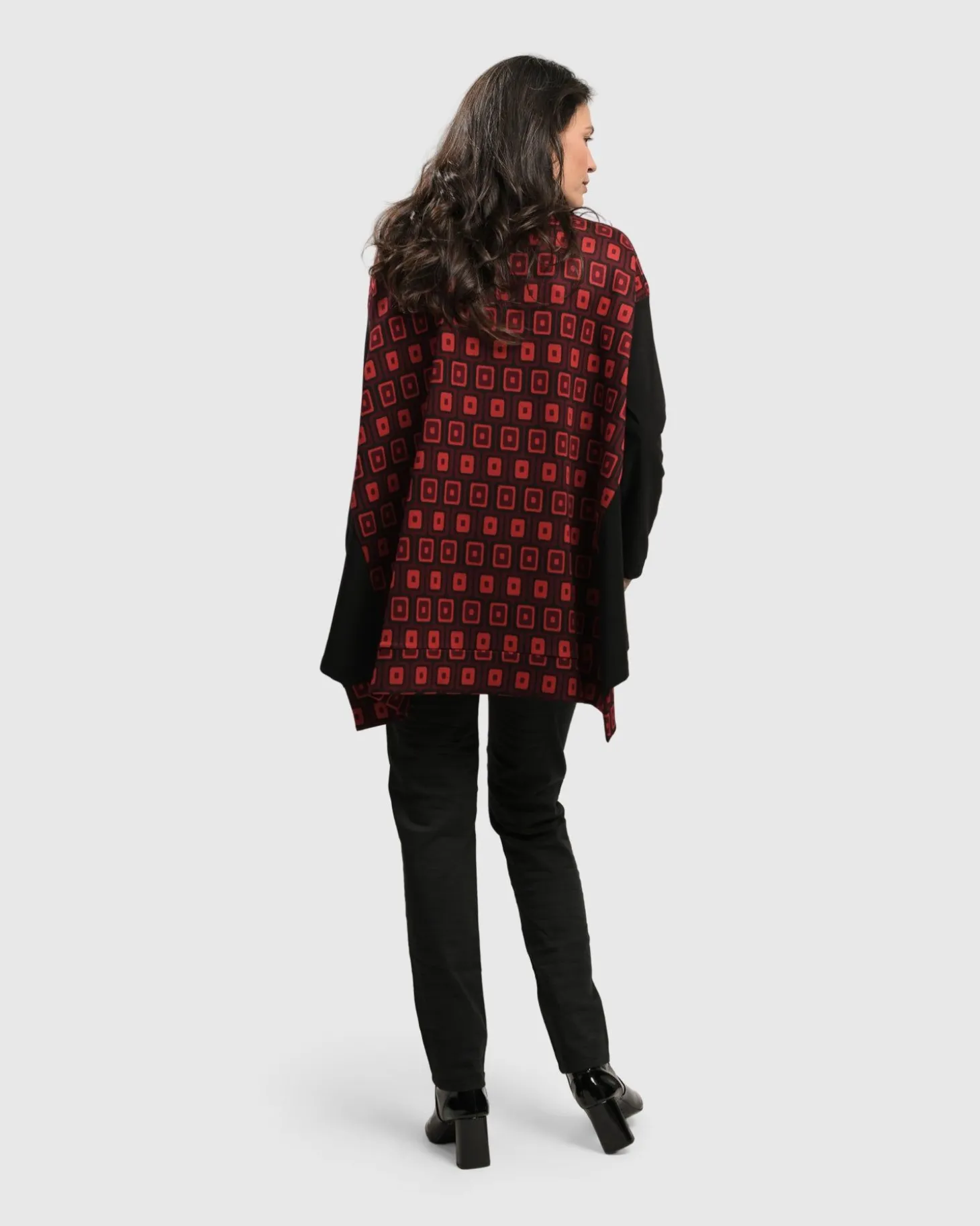 Dynamite Days Swing Tunic Top, Red