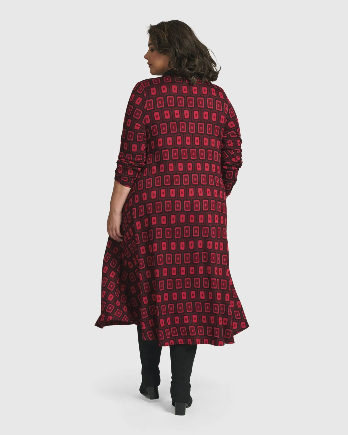 Dynamite Shirt Dress, Red