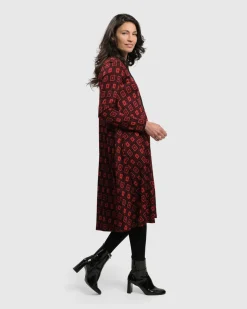 Dynamite Shirt Dress, Red