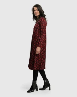 Dynamite Shirt Dress, Red