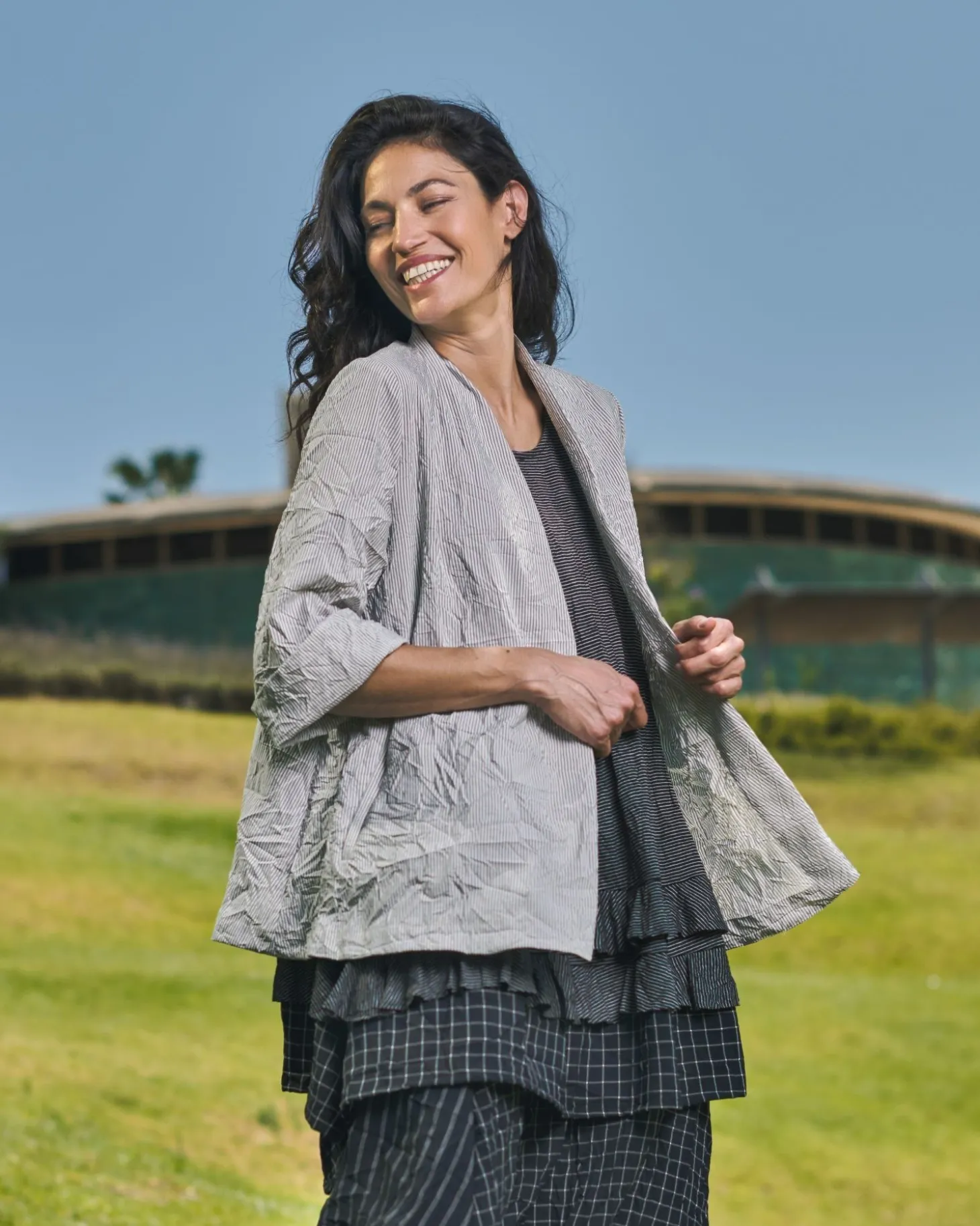 Electra Woven Jacket, Stripes