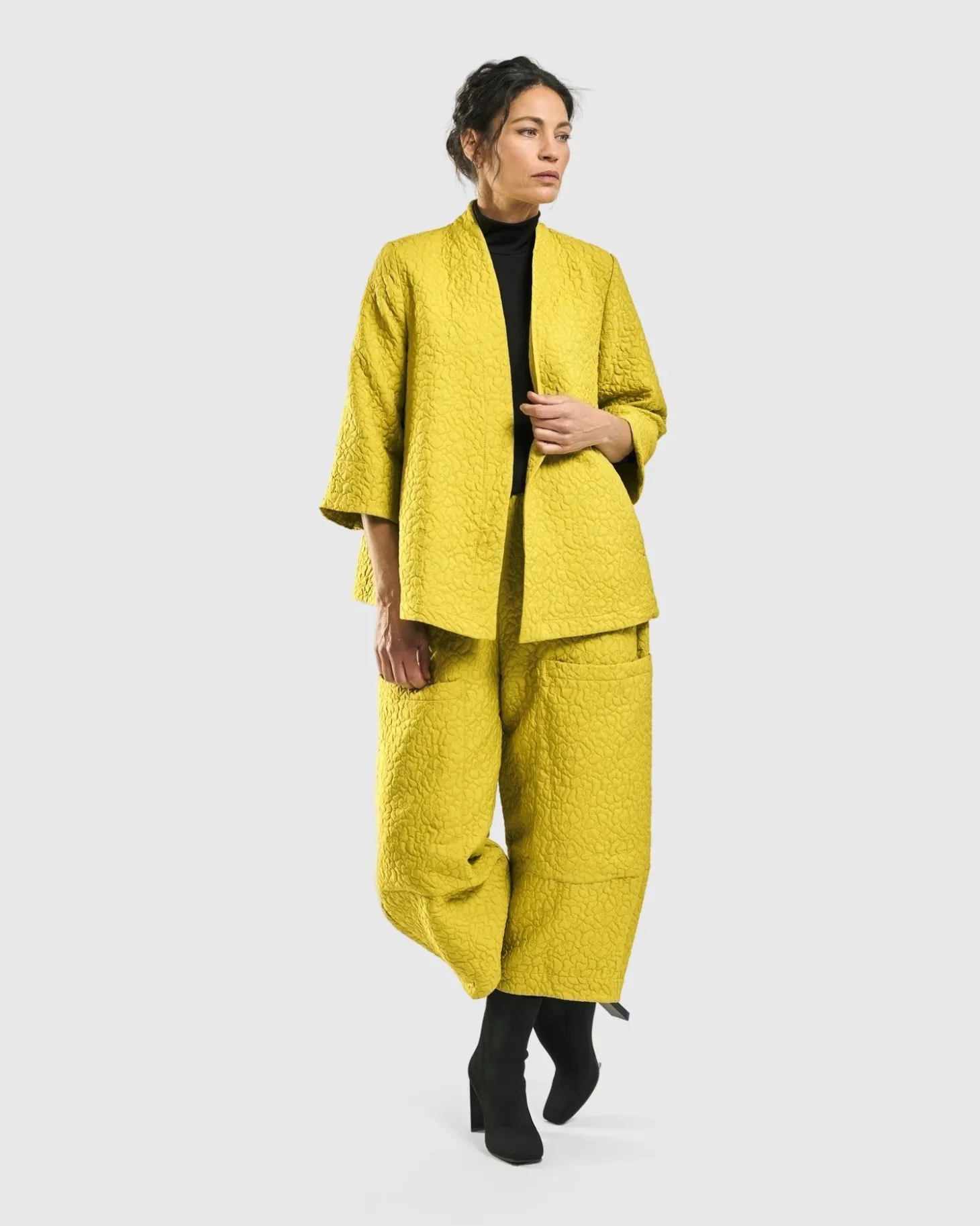 Empress A-Line Jacket, Yellow