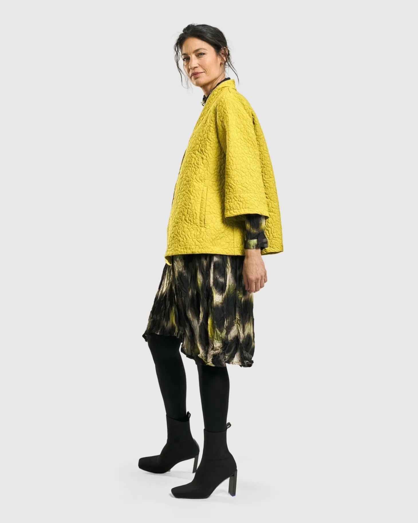 Empress A-Line Jacket, Yellow
