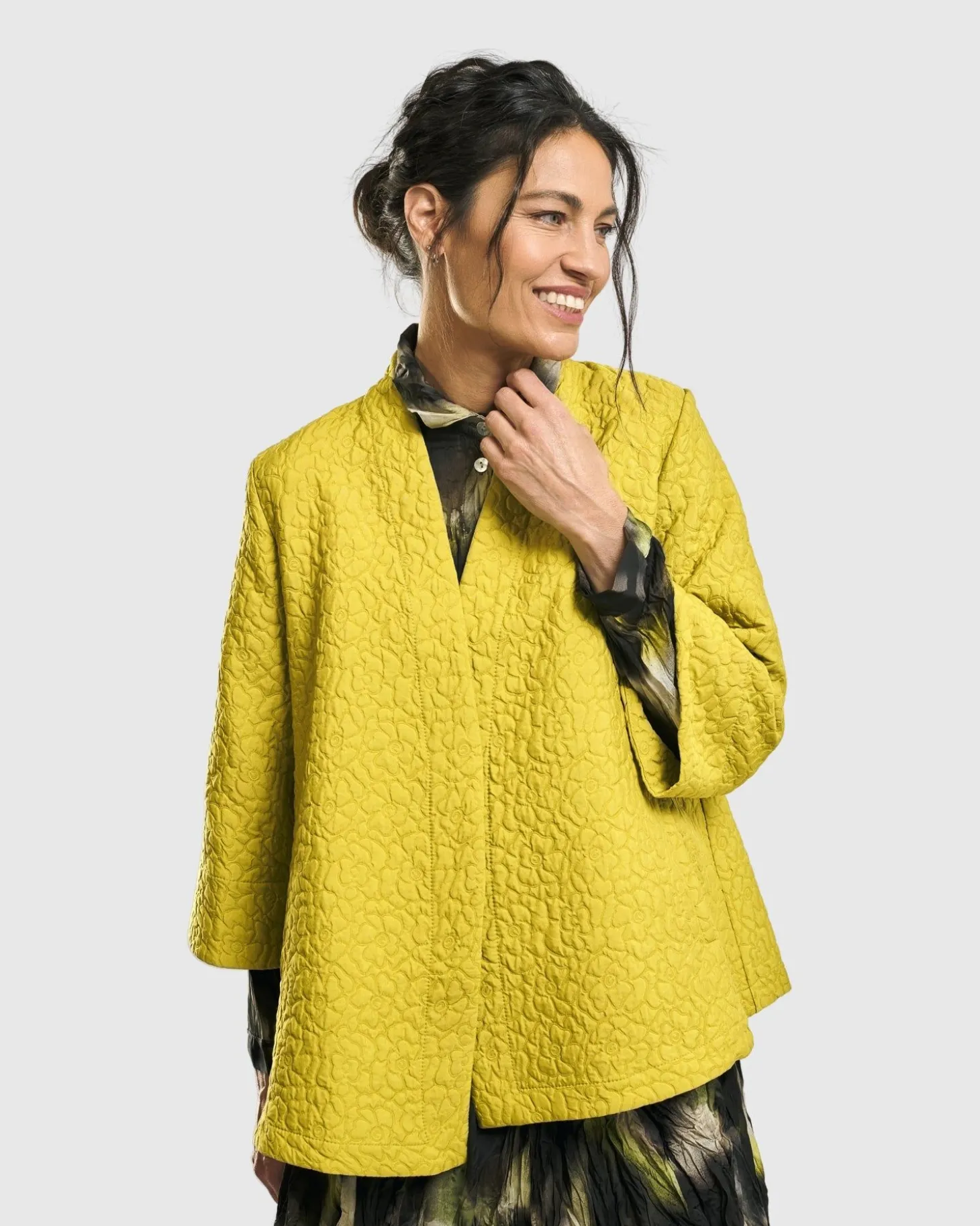 Empress A-Line Jacket, Yellow