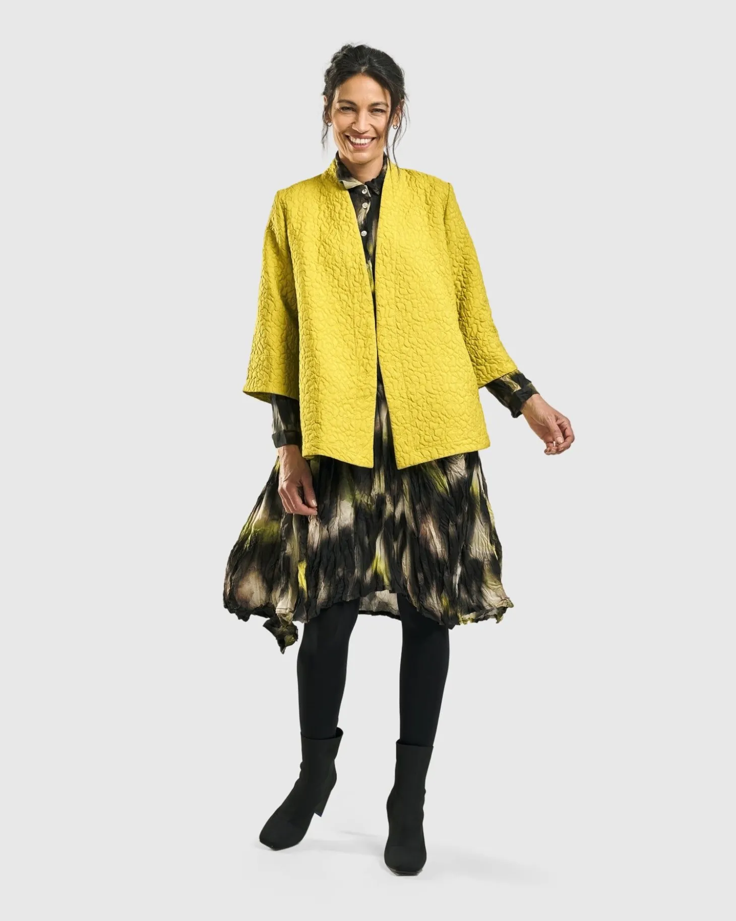 Empress A-Line Jacket, Yellow