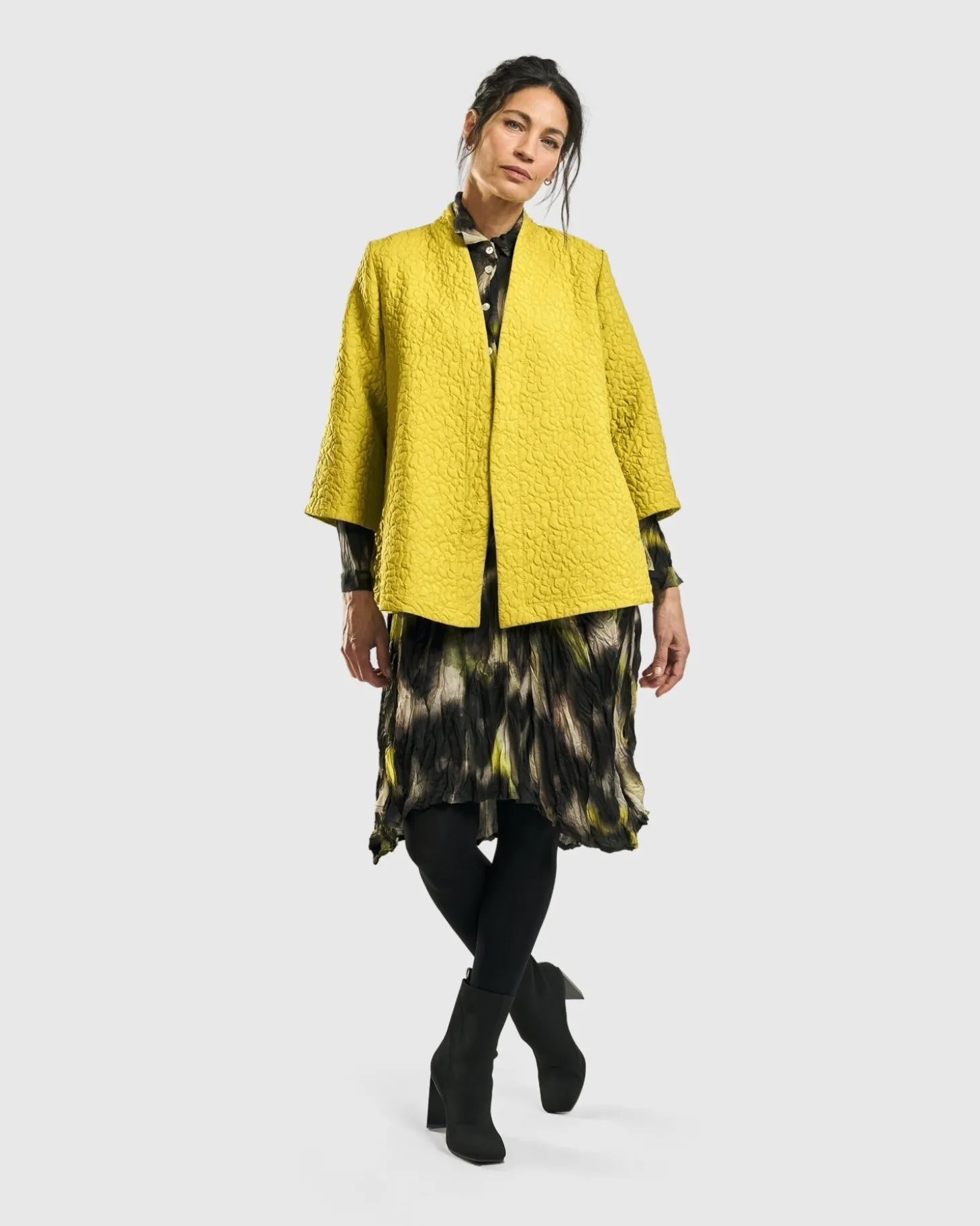 Empress A-Line Jacket, Yellow