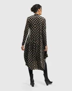Equinox Cocoon Dress, Gold
