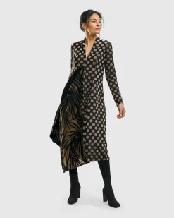 Equinox Cocoon Dress, Gold