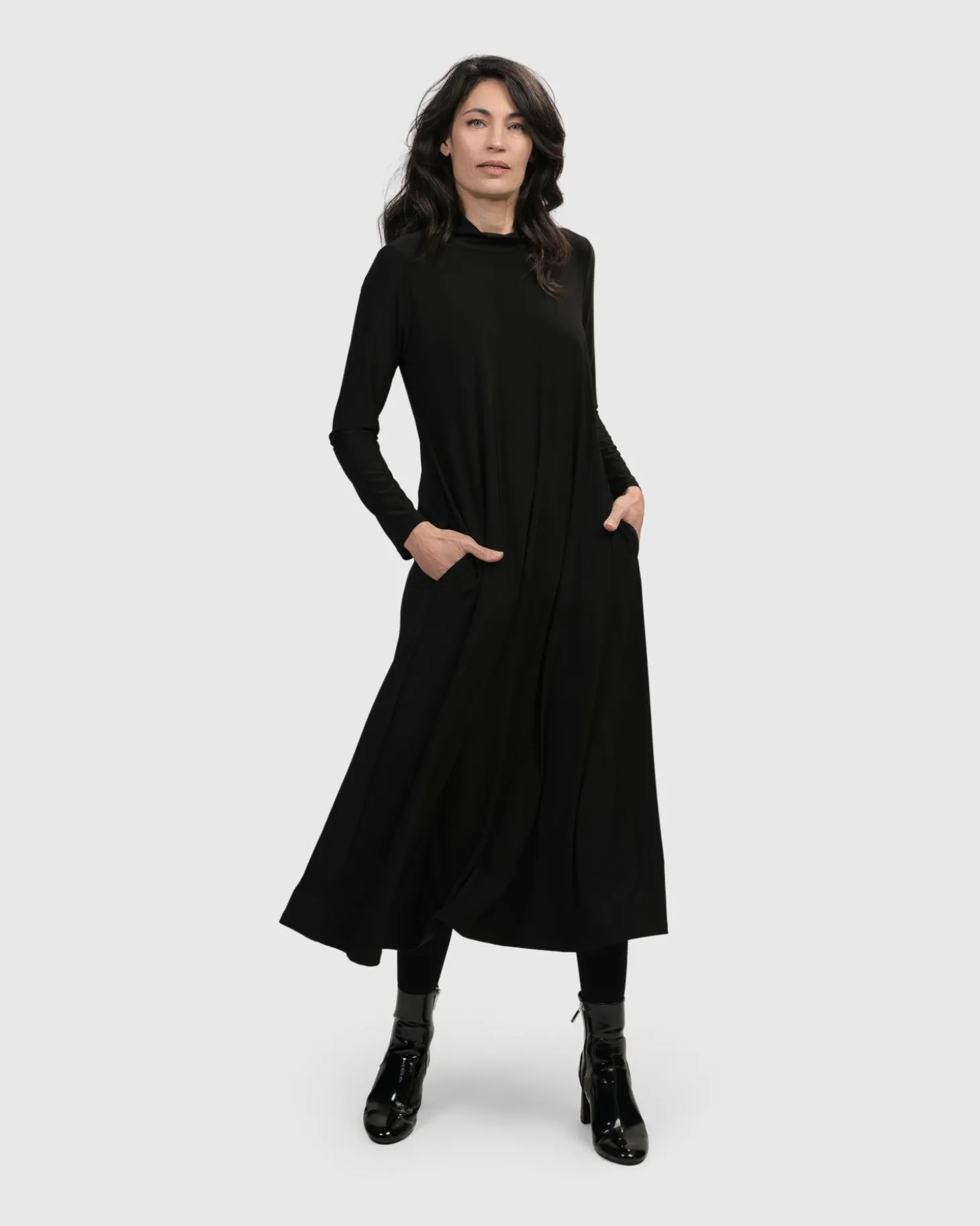 Essential A Line Dress, Black