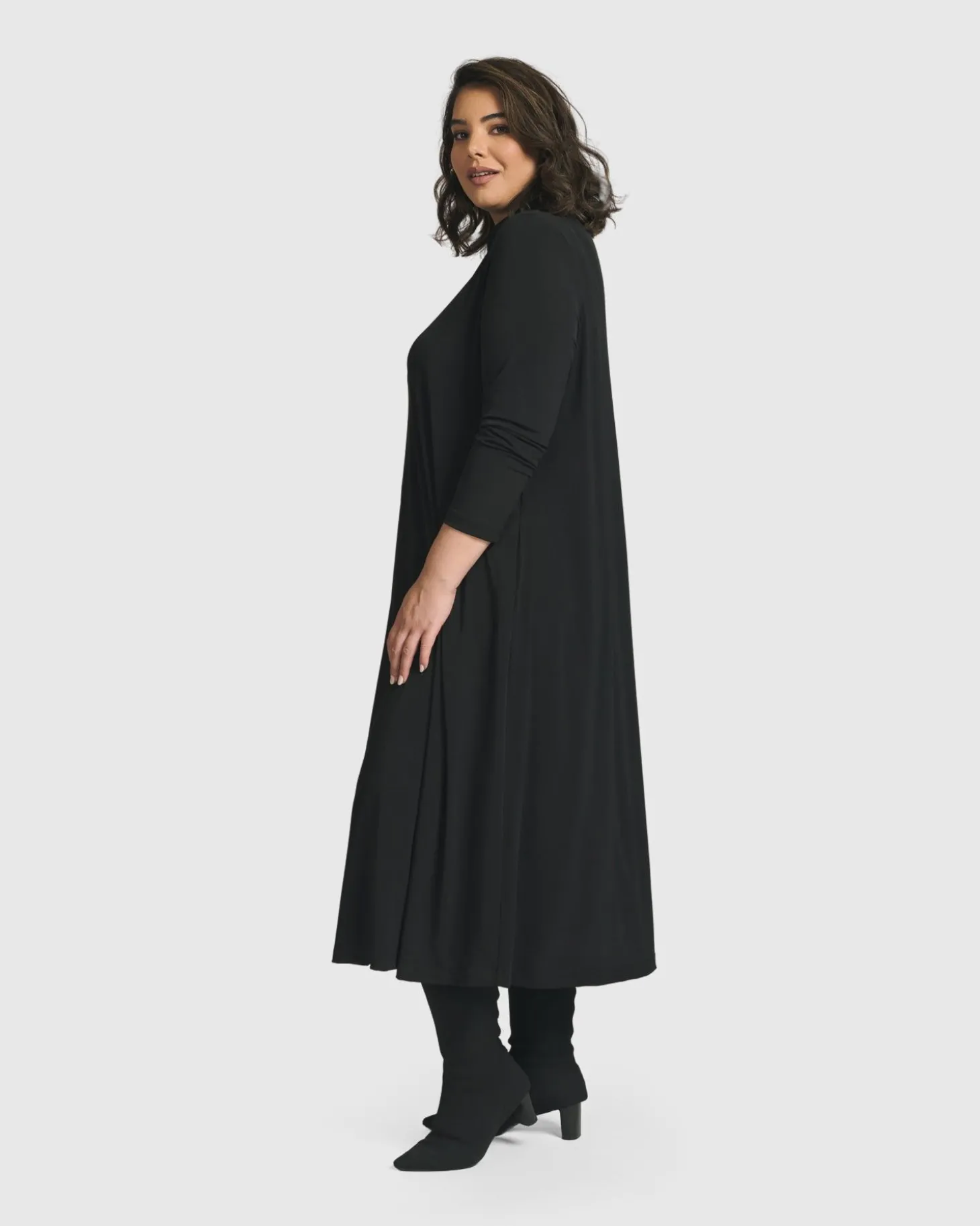 Essential A Line Dress, Black