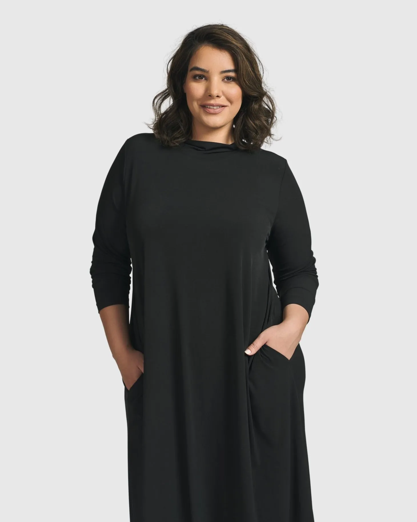 Essential A Line Dress, Black