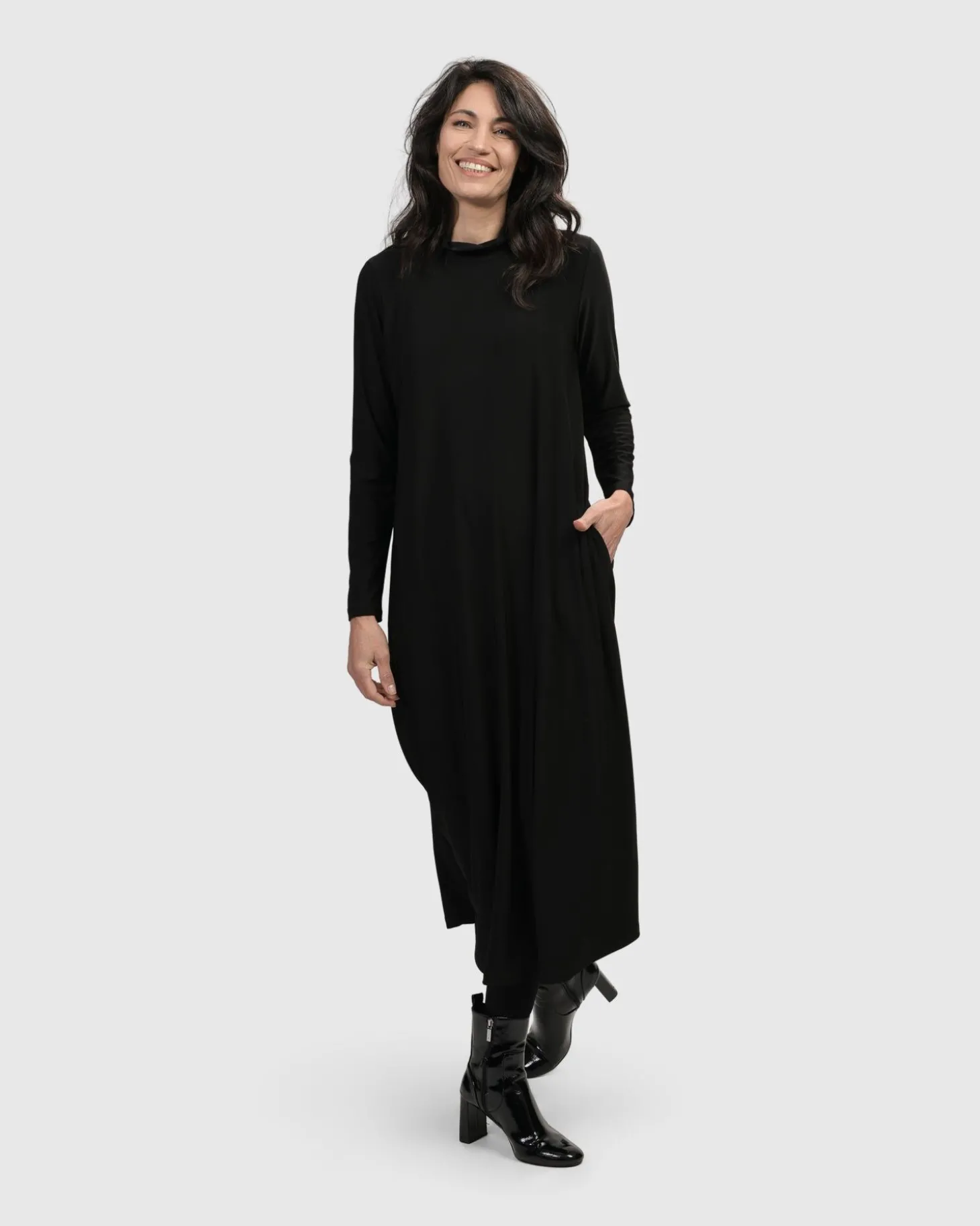 Essential A Line Dress, Black
