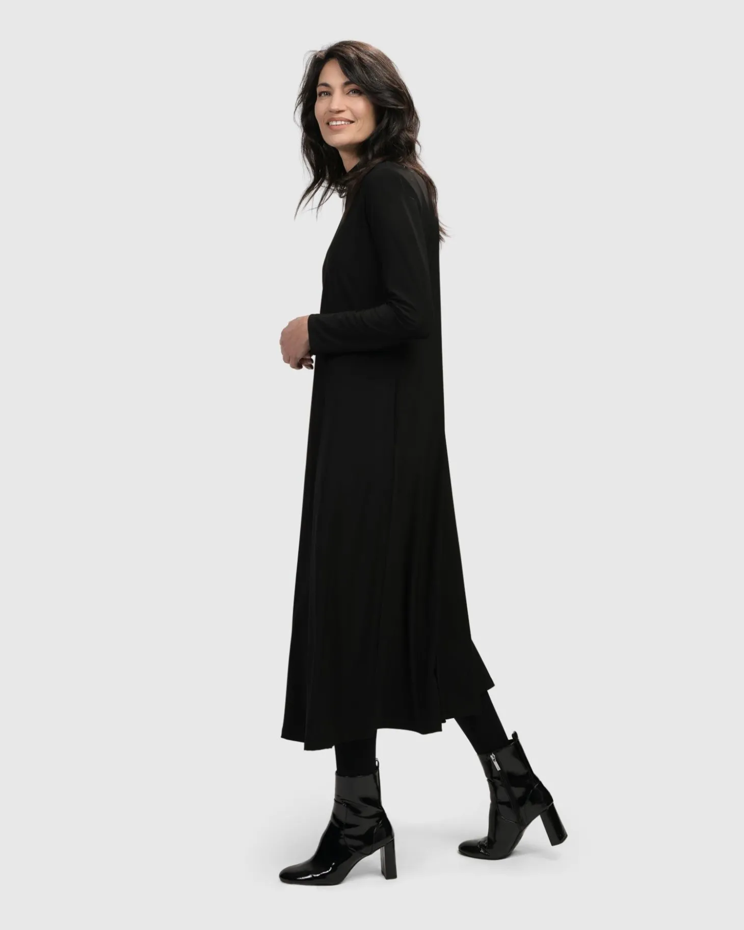 Essential A Line Dress, Black