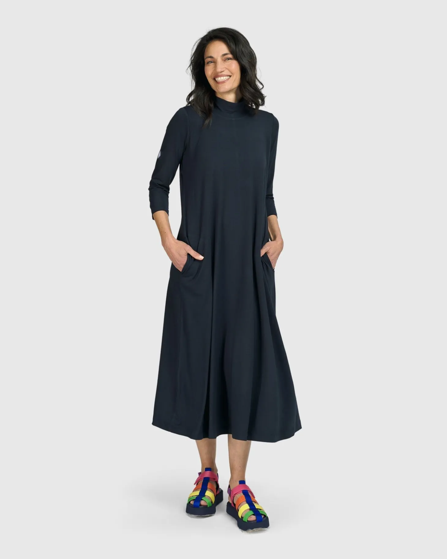 Essential A-Line Dress, Ocean