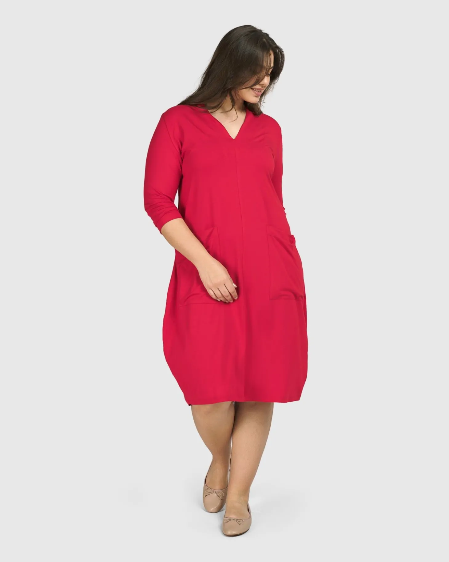 Essential Cargo Dress, Red Rose