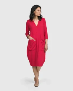 Essential Cargo Dress, Red Rose