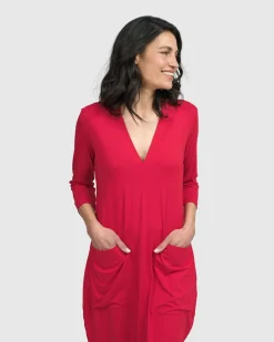 Essential Cargo Dress, Red Rose