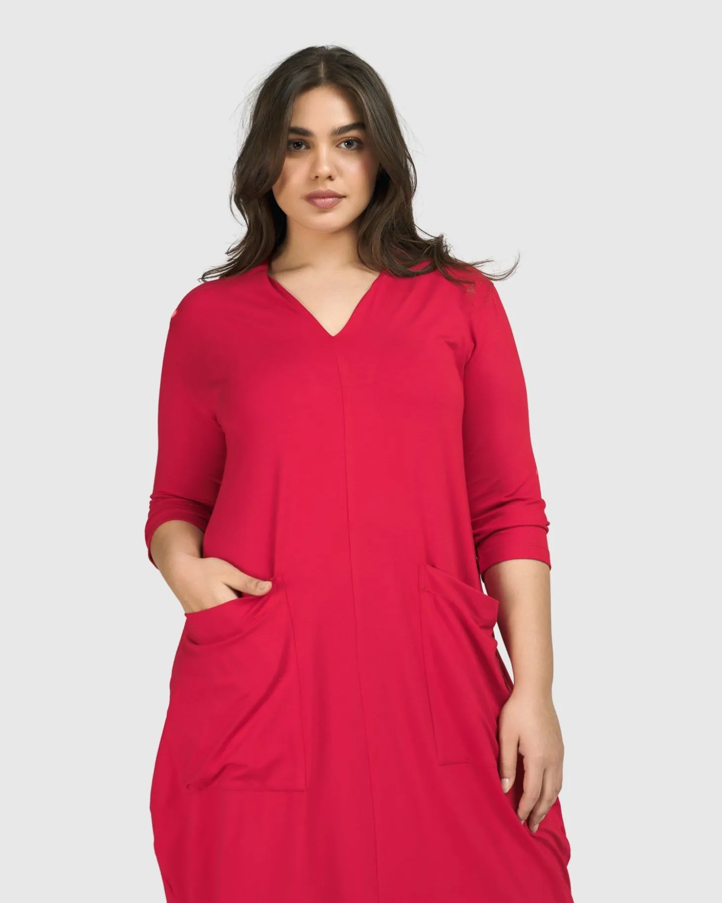 Essential Cargo Dress, Red Rose