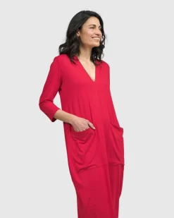 Essential Cargo Dress, Red Rose