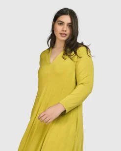 Essential Cocoon Dress, Lime