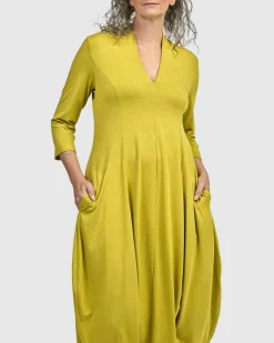 Essential Cocoon Dress, Lime
