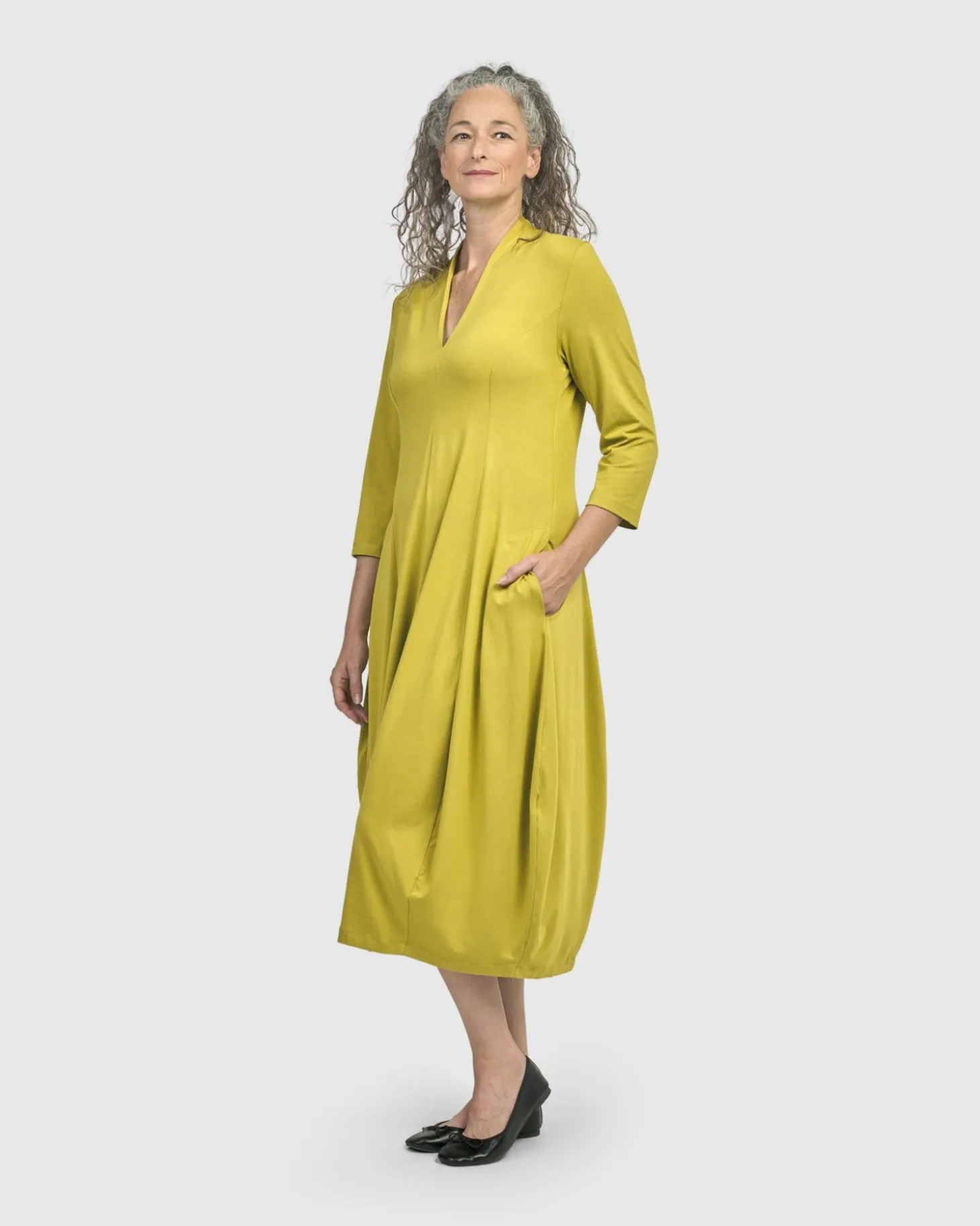 Essential Cocoon Dress, Lime