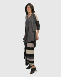 Essential Colorblock Cupro Cardigan, Multi