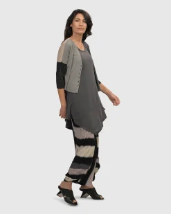 Essential Colorblock Cupro Cardigan, Multi